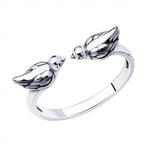 Кольцо из черненого серебра Diamant 95-110-01319-1 фото