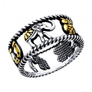 Кольцо из черненого серебра Diamant 95-110-01844-1 фото