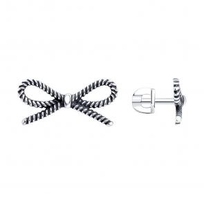 Серьги из черненого серебра Diamant 95-122-00064-1 фото