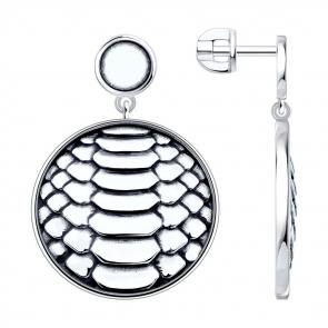 Серебряные серьги Diamant 95-122-02654-1 фото