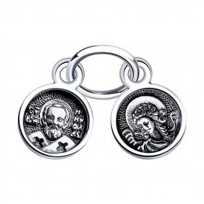 Серебряная подвеска-иконка Святитель архиепископ Николай Чудотворец Diamant 95-130-00932-1 фото