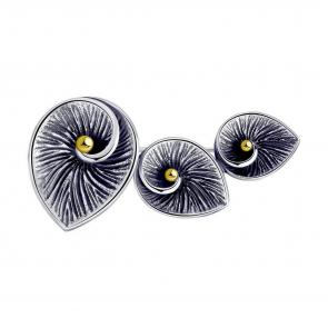 Брошь из черненого серебра Diamant 95-140-00363-1 фото