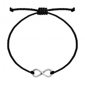 Текстильный шнурок с декоративным элементом из черненого серебра Diamant 95-150-01613-1 фото