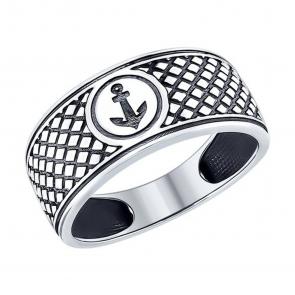 Кольцо из черненого серебра SOKOLOV 95010095 фото