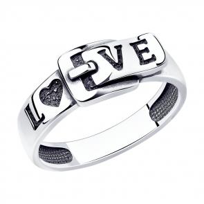 Кольцо из черненого серебра SOKOLOV 95010183 фото