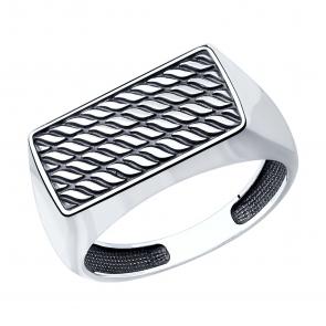 Кольцо из черненого серебра SOKOLOV 95010203 фото