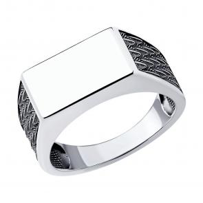 Кольцо из черненого серебра SOKOLOV 95010221 фото