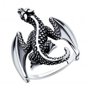 Кольцо из черненого серебра SOKOLOV 95010228-91 фото