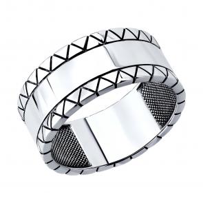 Кольцо из черненого серебра SOKOLOV 95010235 фото