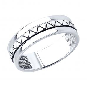 Кольцо из черненого серебра SOKOLOV 95010240 фото