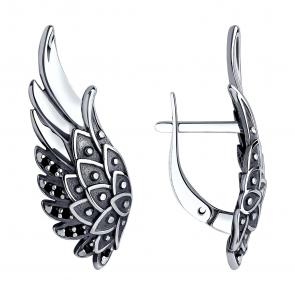 Серебряные серьги SOKOLOV с фианитом 95020040-91 фото