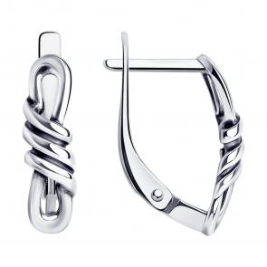 Серьги из черненого серебра SOKOLOV 95020071 фото