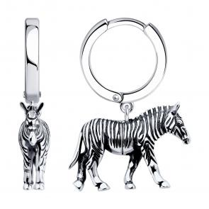 Серьги из черненого серебра SOKOLOV 95020120 фото