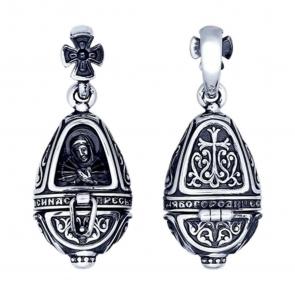 Серебряная подвеска-ладанка Божья Матерь Семистрельная SOKOLOV 95030151 фото