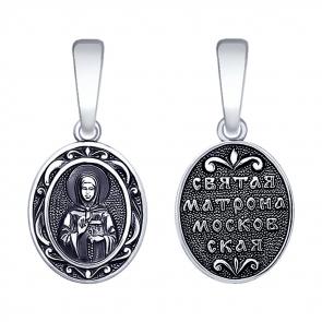 Серебряная подвеска-иконка Святая блаженная Матрона SOKOLOV 95030185 фото