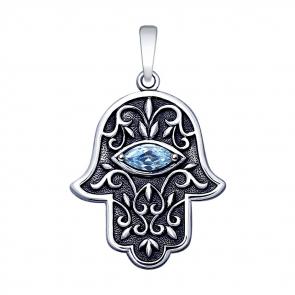 Серебряная подвеска SOKOLOV с фианитом 95030189 фото