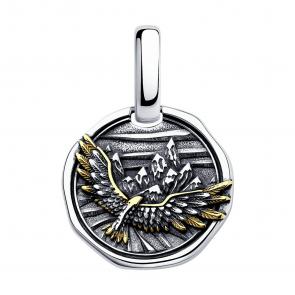 Подвеска из черненого серебра SOKOLOV 95030224 фото