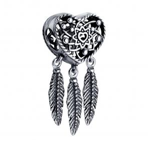 Подвеска-шарм из чернёного серебра SOKOLOV 95030266 фото
