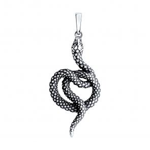 Подвеска из черненого серебра Символ года Змея SOKOLOV 95030274 фото