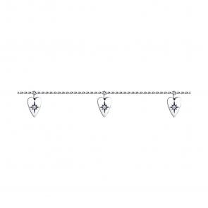 Браслет из черненого серебра SOKOLOV с фианитом 95050007 фото