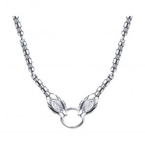 Серебряное колье Символ года Змея SOKOLOV с фианитом 95070027 фото