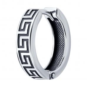 Одиночная серьга из черненого серебра SOKOLOV 95170015 фото