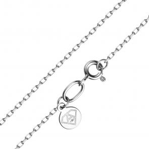 Цепь плетение Якорное из белого золота АЛЬКОР с бриллиантом 95439-200 фото