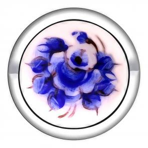 Серебряная подвеска Золотые узоры с финифтью 96-03-0005-60 фото