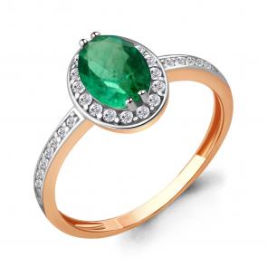 Золотое кольцо AQUAMARINE с бриллиантом и агатом 961785ка фото