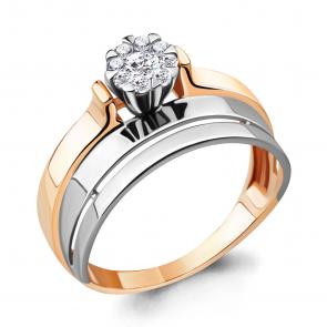 Золотое кольцо AQUAMARINE с бриллиантом 963153к фото