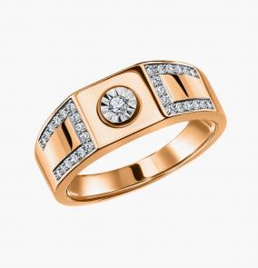 Золотое кольцо AQUAMARINE с бриллиантом 964331к фото