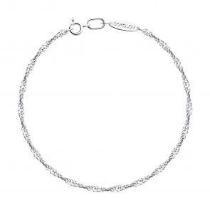 Серебряный браслет плетение Сингапур SOKOLOV 965090402 фото