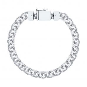 Серебряный браслет плетение Бисмарк SOKOLOV 965141204-7 фото