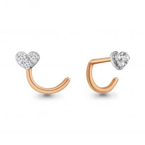 Золотой пирсинг в нос AQUAMARINE с бриллиантом 970010к фото