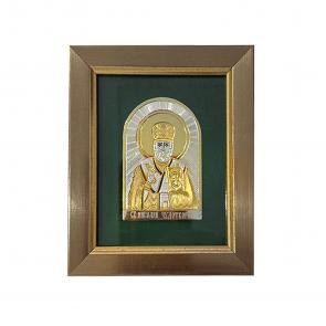Икона из серебра ручной работы Николай Чудотворец ИП Шавкунов ИН 9800007-з фото