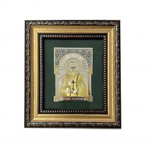 Икона из серебра ручной работы Сергей Радонежский ИП Шавкунов ИН 9801003-з фото