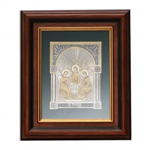 Икона из серебра ручной работы Святая Троица ИП Шавкунов ИН 9802040-з фото