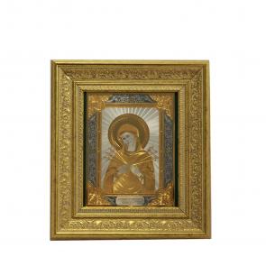 Икона из серебра ручной работы Божией Матери Семистрельная ИП Шавкунов ИН 9803015-з фото
