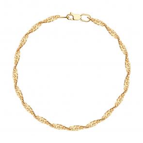 Браслет плетение Сингапур из золочёного серебра SOKOLOV 985090502 фото