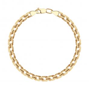 Браслет плетение Тройной ромб из золочёного серебра SOKOLOV 985220602 фото