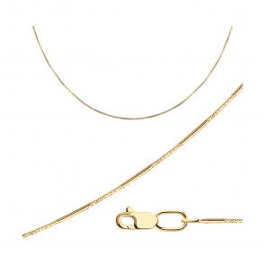 Цепь плетение Снейк (Тонда) из золочёного серебра SOKOLOV 988010300-32 фото