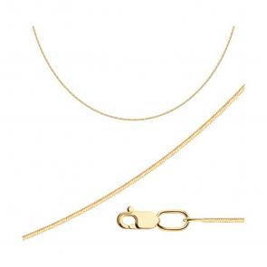 Цепь плетение Снейк (Тонда) из золочёного серебра SOKOLOV 988010300-37 фото