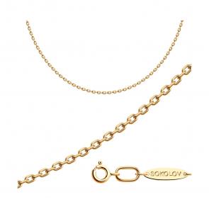 Цепь плетение Якорное из золочёного серебра SOKOLOV 988030604 фото