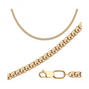 Цепь плетение Лав из золочёного серебра SOKOLOV 988080502 фото