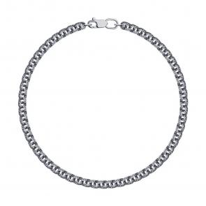 Браслет плетение Бисмарк из черненого серебра SOKOLOV 995140504 фото