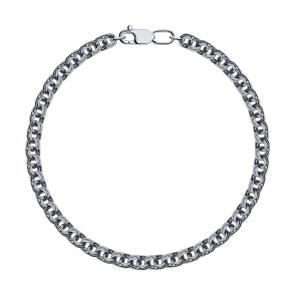 Браслет плетение Бисмарк из черненого серебра SOKOLOV 995140704 фото