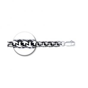 Цепь плетение Бисмарк из черненого серебра SOKOLOV 998141504 фото