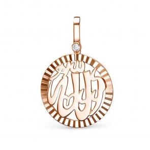 Золотая подвеска КЮЗ Del'ta с фианитом D0305363 фото