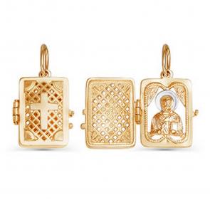 Золотая подвеска-иконка Святитель Николай Чудотворец КЮЗ Del'ta D031735 фото