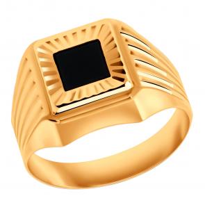 Золотое кольцо КЮЗ Del'ta с фианитом D040176 фото